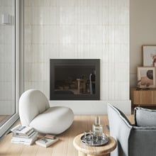 Craquel White Subway Ceramic Tile